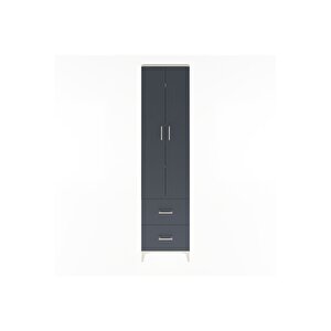 Arges Dolap 4 Raflı 2 Çekmeceli 2 Kapaklı 60x30x243 Aytaşı-antrasit