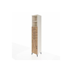 Hyperion Dolap 3 Raflı 4 Çekmeceli Tek Kapaklı 44x44x243 Aytaşı-çam