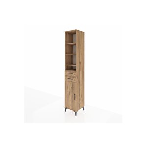 Hyperion Dolap 6 Raflı 2 Çekmeceli Tek Kapaklı 44x44x243 Çam-çam