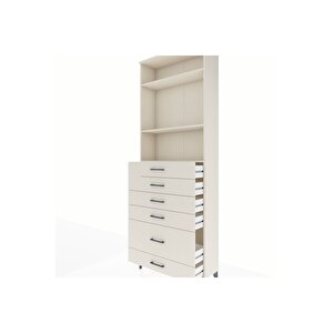 Arges Dolap 3 Raflı 6 Çekmeceli 88x30x243 Aytaşı-aytaşı