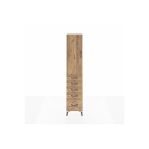 Arges Dolap 2 Raflı 5 Çekmeceli Tek Askılı 44x30x221 Aytaşı-çam