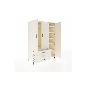 Kronos Dolap 6 Raflı 3 Çekmeceli Tek Askılı 132x59x195 Aytaşı-aytaşı/aytaşı