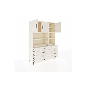 Hyperion Gardrop 8 Raflı 8 Çekmeceli 3 Kapaklı 132x44x195 Aytaşı-aytaşı