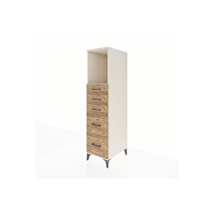 Kronos Dolap Tek Raflı 5 Çekmeceli 44x59x182 Aytaşı-çam