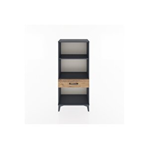 Hyperion Dolap 2 Raflı Tek Çekmeceli 60x44x134 Antrasit-çam