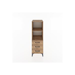 Hyperion Dolap 2 Raflı 3 Çekmeceli 44x44x134 Çam-çam