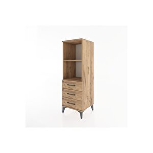 Hyperion Dolap 2 Raflı 3 Çekmeceli 44x44x134 Çam-çam
