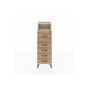 Kronos Dolap Tek Raflı 5 Çekmeceli 44x59x134 Aytaşı-çam