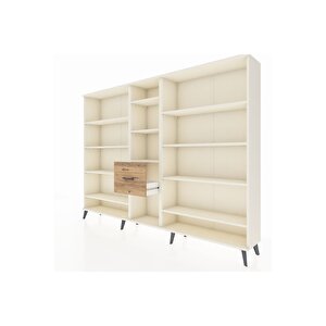 Arges Dolap 11 Raflı 3 Çekmeceli  220x30x163 Aytaşı-aytaşı/çam