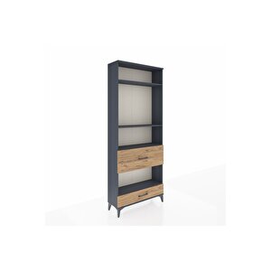 Arges Dolap 4 Raflı 2 Çekmeceli 88x30x221 Antrasit-çam