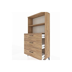 Arges Dolap 2 Raflı 3 Çekmeceli 88x30x163 Çam-çam