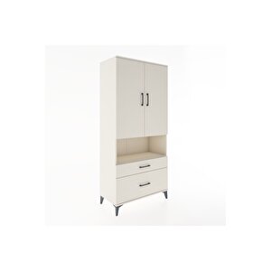 Hyperion Dolap 2 Raflı 2 Çekmeceli Tek Askılı 88x44x195 Aytaşı-aytaşı