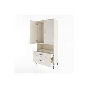 Hyperion Dolap 2 Raflı 2 Çekmeceli Tek Askılı 88x44x195 Aytaşı-aytaşı