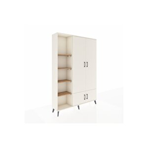 Arges Dolap 6 Raflı 4 Kapaklı Tek Askılı 132x30x195 Aytaşı-aytaşı/çam