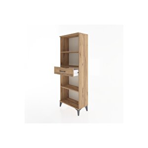 Arges Dolap 3 Raflı Tek Çekmeceli 60x30x163 Çam-çam