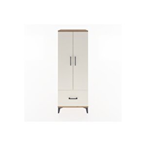 Hyperion Dolap 4 Raflı Tek Çekmeceli 2 Kapaklı 60x44x163 Çam-aytaşı