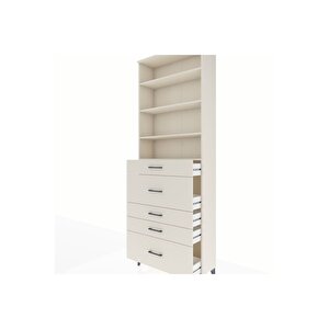 Arges Dolap 4 Raflı 5 Çekmeceli 88x30x243 Aytaşı-aytaşı
