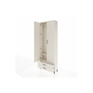 Arges Dolap 2 Raflı 2 Çekmeceli Tek Askılı 88x30x243 Aytaşı-aytaşı