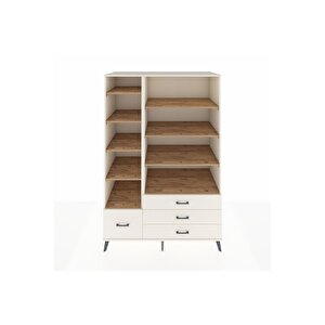 Kronos Dolap 9 Raflı 4 Çekmeceli  132x59x195 Aytaşı-çam/aytaşı