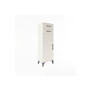 Arges Dolap 2 Raflı 2 Çekmeceli Tek Kapaklı 44x30x134 Aytaşı-aytaşı