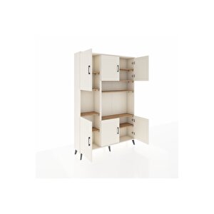 Arges Dolap 9 Raflı 6 Kapaklı 132x30x195 Aytaşı-aytaşı/çam