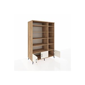 Kronos Dolap 10 Raflı 3 Kapaklı 132x59x195 Çam-aytaşı/çam