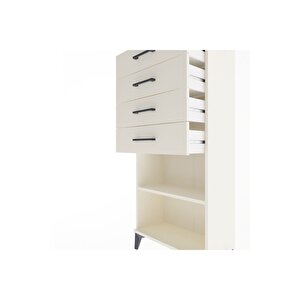 Arges Dolap Tek Raflı 4 Çekmeceli 60x30x134 Aytaşı-aytaşı