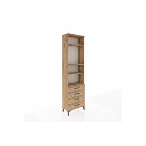 Arges Dolap 4 Raflı 4 Çekmeceli 60x30x221 Çam-çam