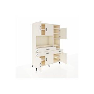 Hyperion Gardrop 10 Raflı 3 Çekmeceli 6 Kapaklı 132x44x195 Aytaşı-aytaşı