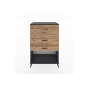 Hyperion Dolap 3 Çekmeceli 88x44x134 Antrasit-çam