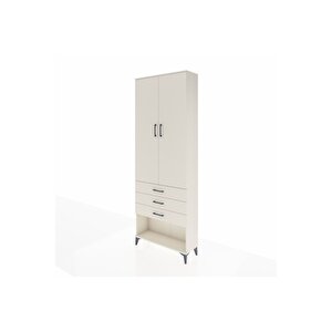 Arges Dolap 4 Raflı 3 Çekmeceli 2 Kapaklı 88x30x243 Aytaşı-aytaşı