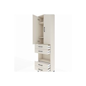 Arges Dolap 4 Raflı 4 Çekmeceli 2 Kapaklı 60x30x221 Aytaşı-aytaşı