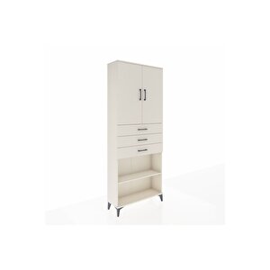 Arges Dolap 4 Raflı 3 Çekmeceli 2 Kapaklı 88x30x221 Aytaşı-aytaşı