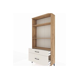 Arges Dolap 3 Raflı 2 Çekmeceli 88x30x182 Çam-aytaşı