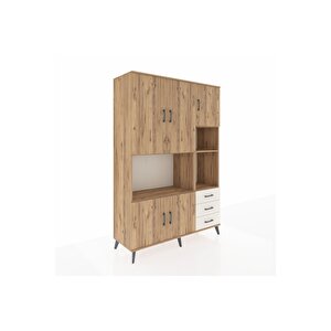 Hyperion Dolap 9 Raflı 3 Çekmeceli 5 Kapaklı 132x44x195 Çam-çam/aytaşı