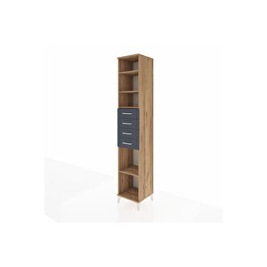 Hyperion Dolap 4 Raflı 4 Çekmeceli 44x44x243 Çam-antrasit