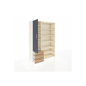 Hyperion Dolap 9 Raflı 3 Çekmeceli 3 Kapaklı 132x44x195 Aytaşı-antrasit/çam