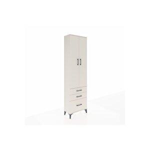 Arges Dolap 4 Raflı 3 Çekmeceli 2 Kapaklı 60x30x221 Aytaşı-aytaşı