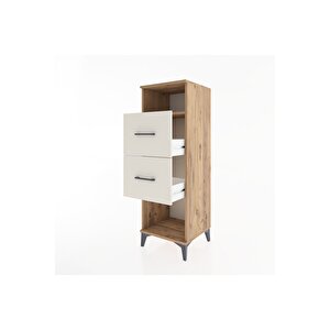 Hyperion Dolap Tek Raflı 2 Çekmeceli 44x44x134 Çam-aytaşı