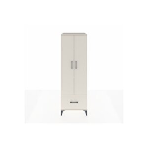 Kronos Dolap 4 Raflı Tek Çekmeceli 2 Kapaklı 60x59x182 Aytaşı-aytaşı