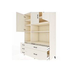 Kronos Dolap 8 Raflı 5 Çekmeceli 3 Kapaklı 132x59x195 Aytaşı-aytaşı/aytaşı