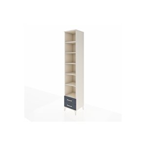 Hyperion Dolap 6 Raflı 2 Çekmeceli 44x44x243 Aytaşı-antrasit