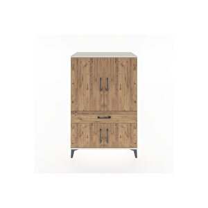 Hyperion Dolap 2 Raflı Tek Çekmeceli 4 Kapaklı 88x44x134 Aytaşı-çam