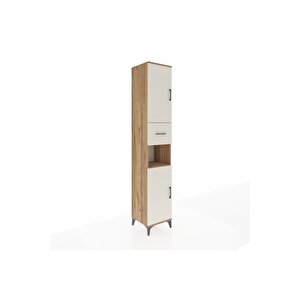 Hyperion Dolap 5 Raflı Tek Çekmeceli 2 Kapaklı 44x44x243 Çam-aytaşı