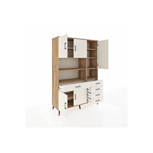 Hyperion Gardrop 9 Raflı 5 Çekmeceli 5 Kapaklı 132x44x195 Çam-aytaşı