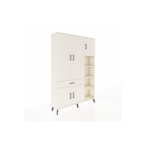 Arges Gardrop 10 Raflı Tek Çekmeceli 5 Kapaklı 132x30x195 Aytaşı-aytaşı