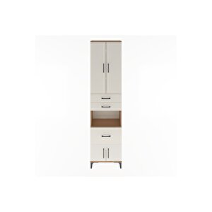 Arges Dolap 4 Raflı 3 Çekmeceli 2 Kapaklı 60x30x243 Çam-aytaşı