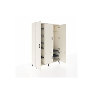 Hyperion Dolap 7 Raflı 5 Kapaklı Tek Askılı 132x44x195 Aytaşı-aytaşı/antrasit