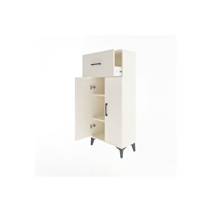 Arges Dolap 2 Raflı Tek Çekmeceli 2 Kapaklı 60x30x134 Aytaşı-aytaşı