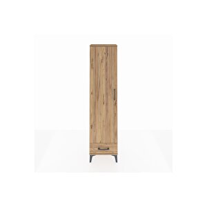 Arges Dolap 5 Raflı Tek Çekmeceli Tek Kapaklı 44x30x182 Çam-çam